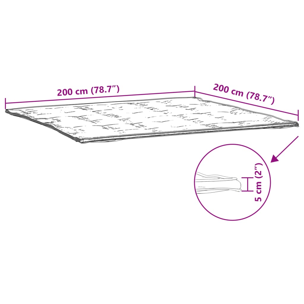 vidaXL Protector de colchón blanco 200x200 cm