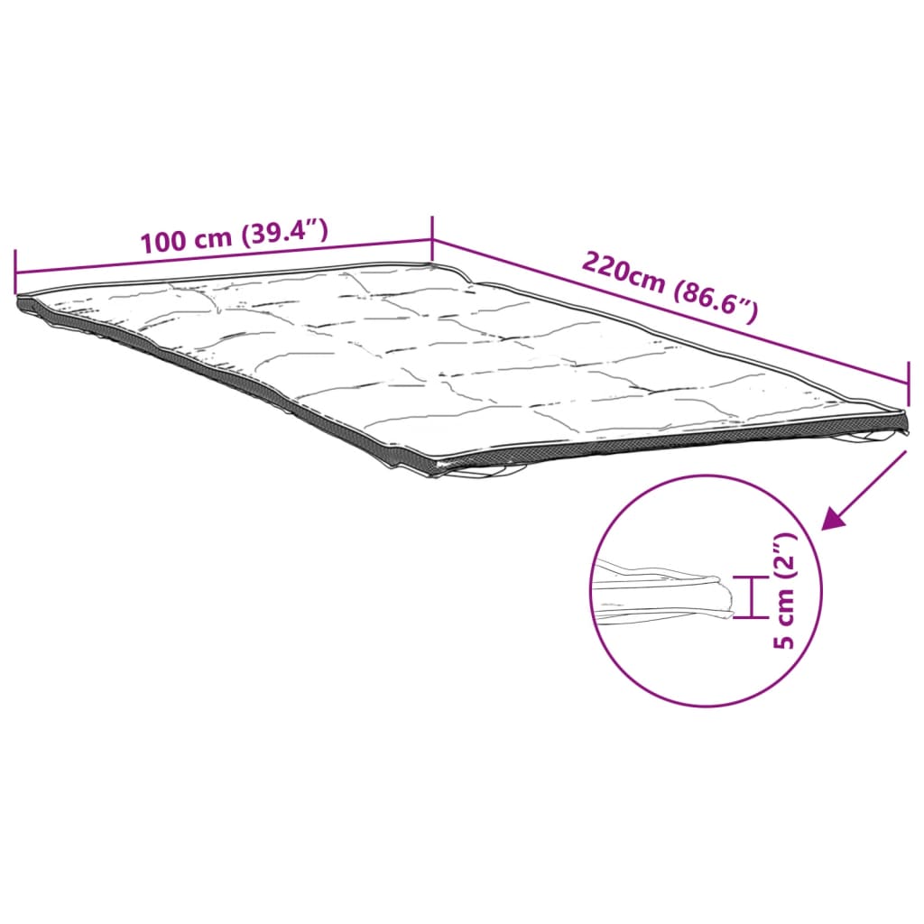 vidaXL Protector de colchón blanco 100x220 cm