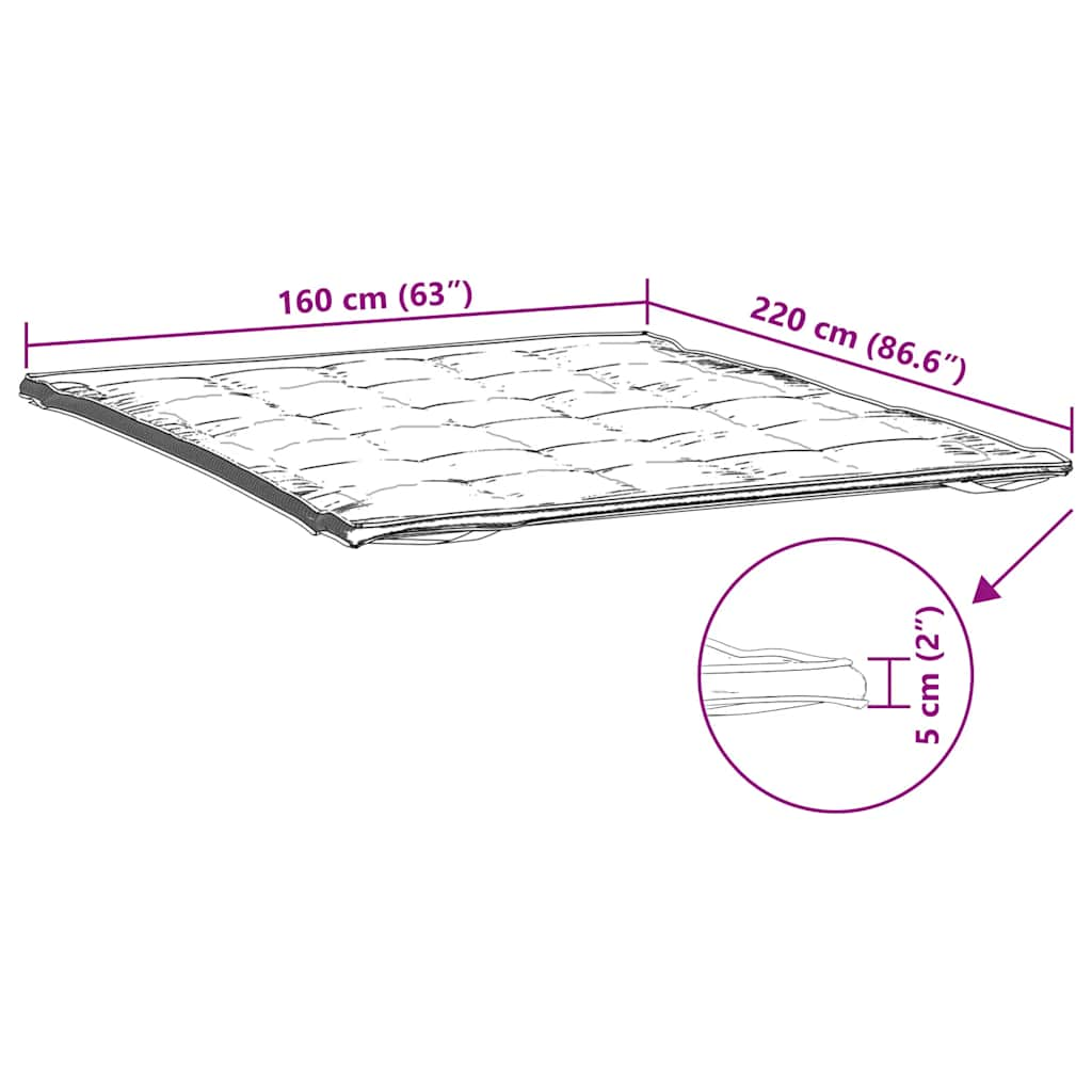 vidaXL Protector de colchón blanco 160x220 cm