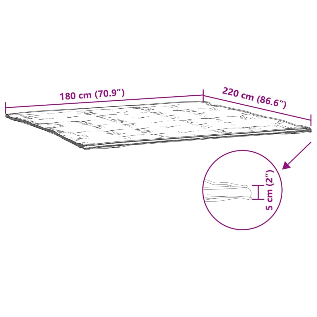 vidaXL Protector de colchón blanco 180x220 cm