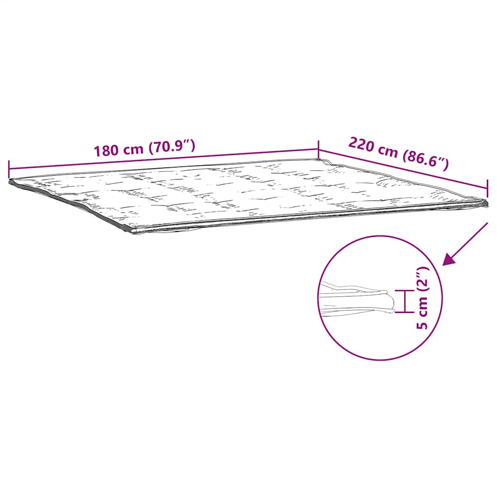 vidaXL Protector de colchón blanco 180x220 cm