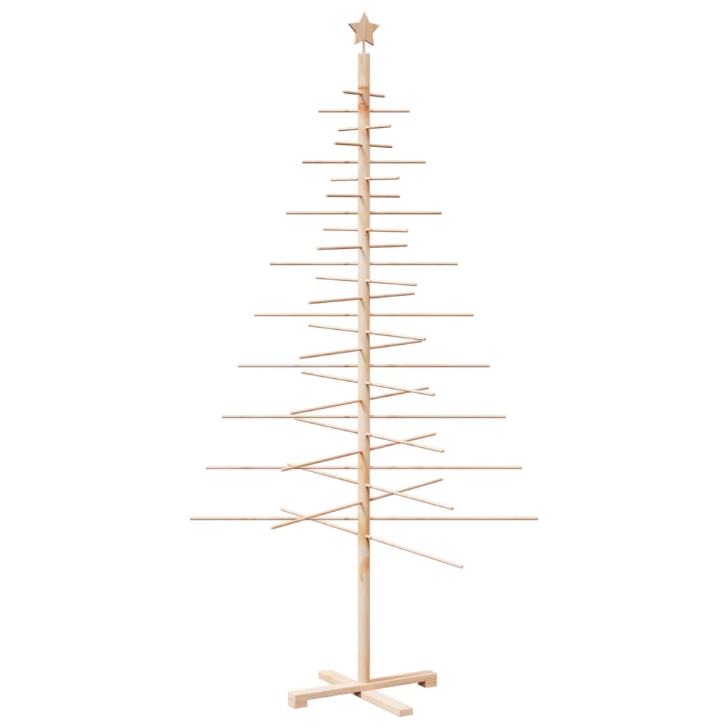 vidaXL Árbol de Navidad de madera de adorno madera maciza pino 210 cm