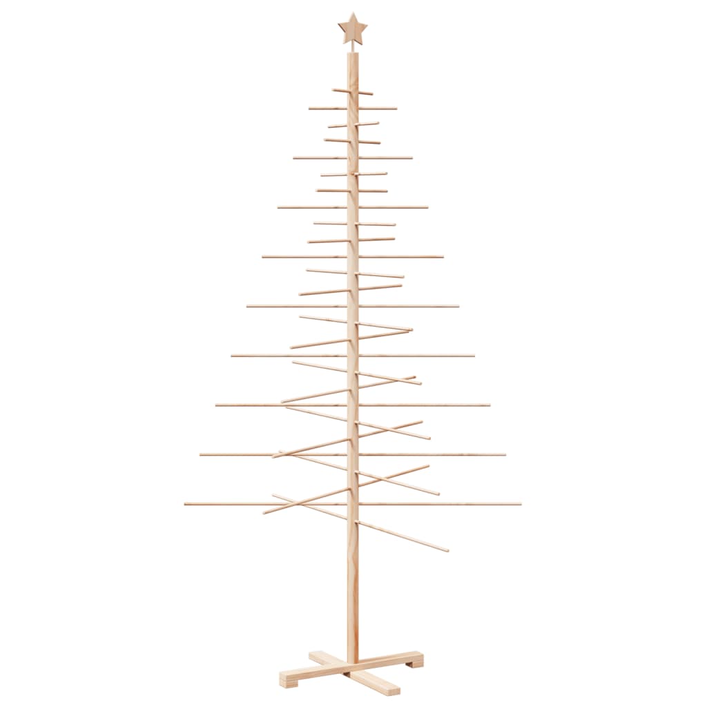 vidaXL Árbol de Navidad de madera de adorno madera maciza pino 210 cm