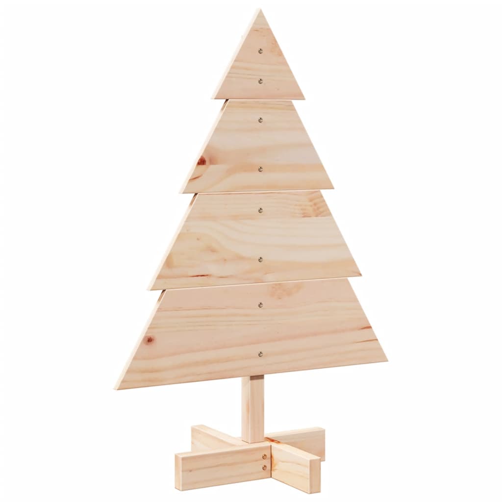 vidaXL Árbol de Navidad de adorno madera maciza 70 cm