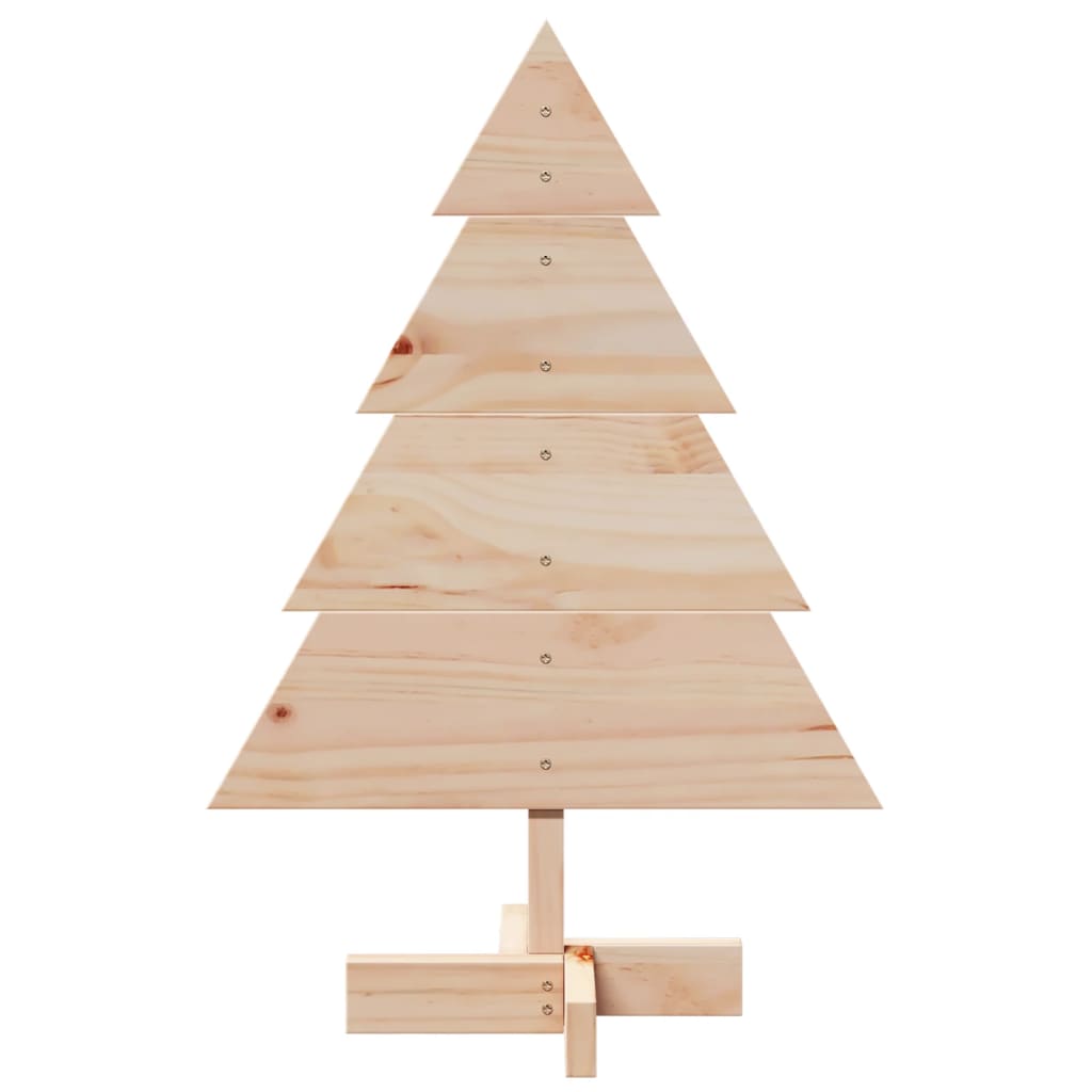 vidaXL Árbol de Navidad de adorno madera maciza 70 cm