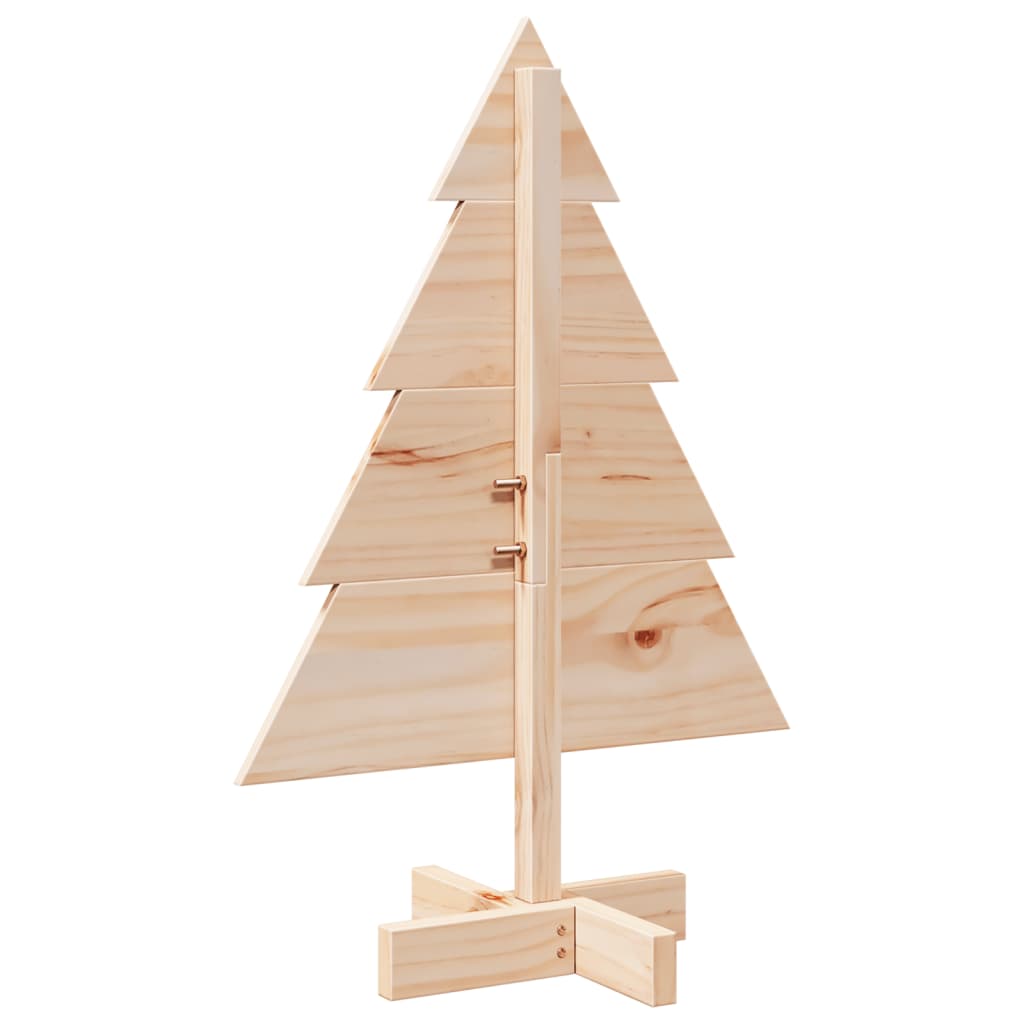 vidaXL Árbol de Navidad de adorno madera maciza 70 cm