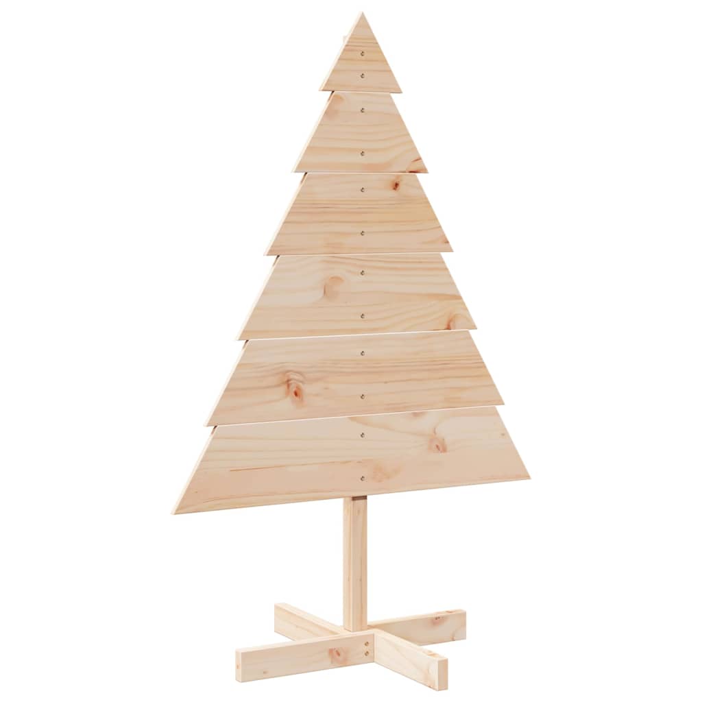 vidaXL Árbol de Navidad de adorno madera maciza 110 cm