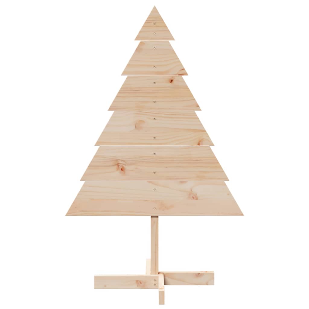 vidaXL Árbol de Navidad de adorno madera maciza 110 cm