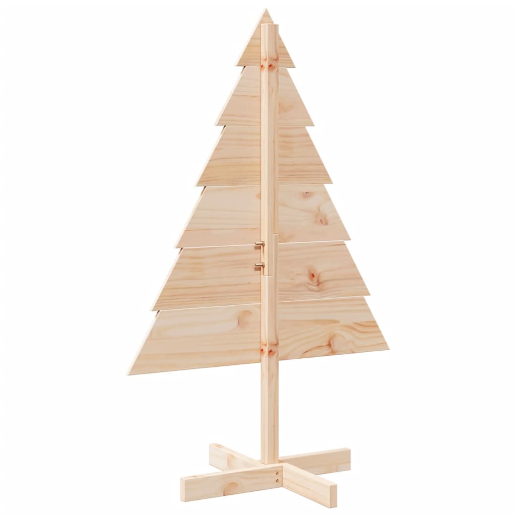 vidaXL Árbol de Navidad de adorno madera maciza 110 cm