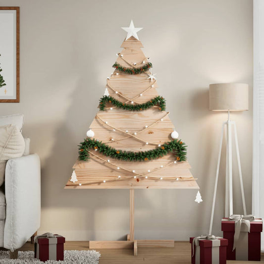 vidaXL Árbol de Navidad de adorno madera maciza 150 cm