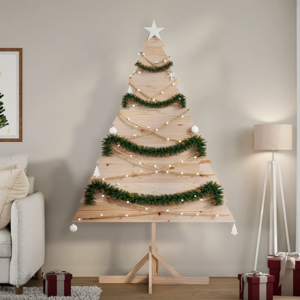 vidaXL Árbol de Navidad de adorno madera maciza 180 cm