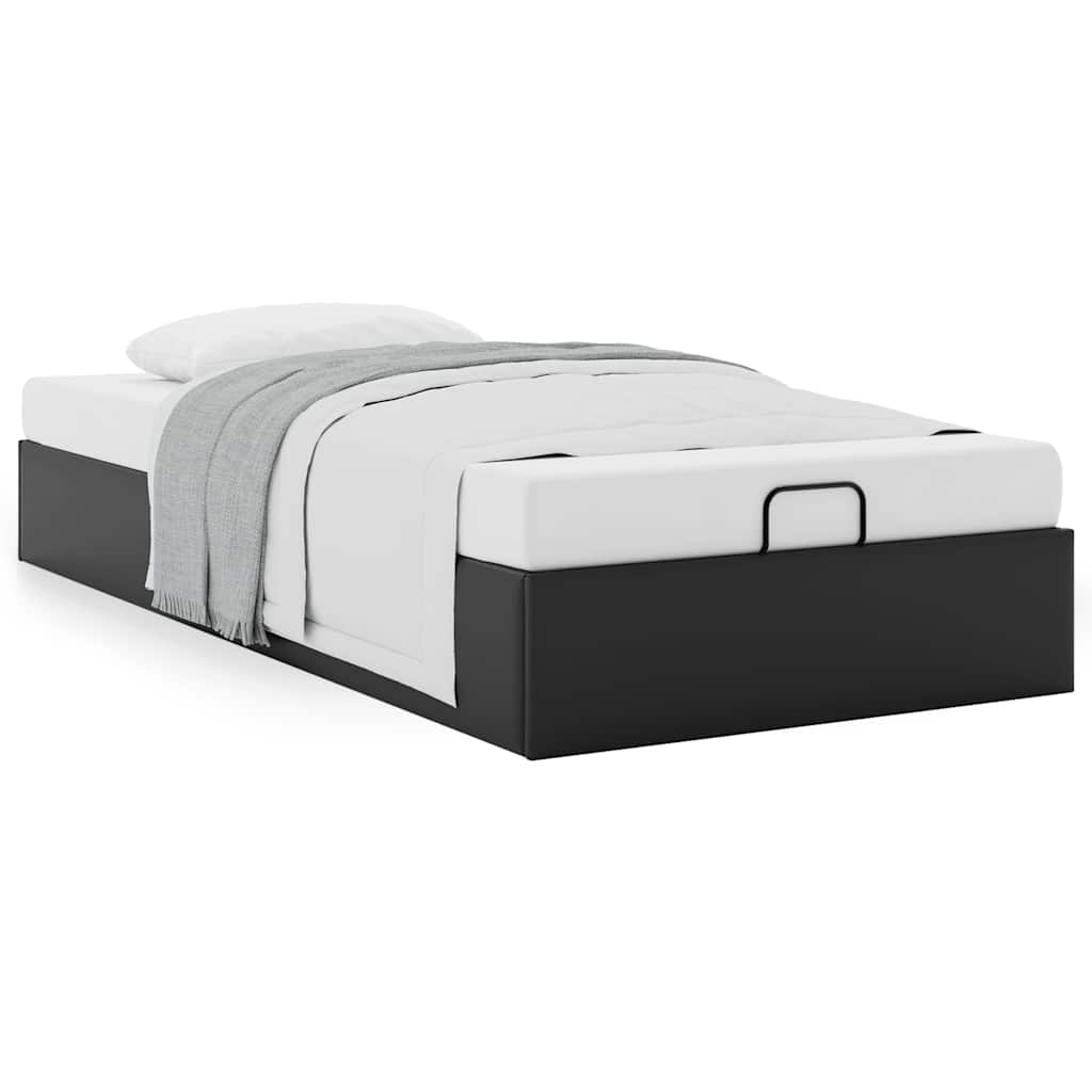 vidaXL Estructura de cama otomana sin colchón negra 80x200 cm