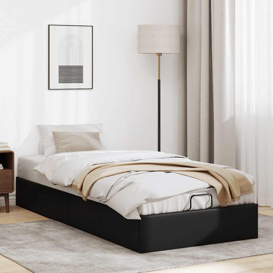 vidaXL Estructura de cama otomana sin colchón negra 80x200 cm