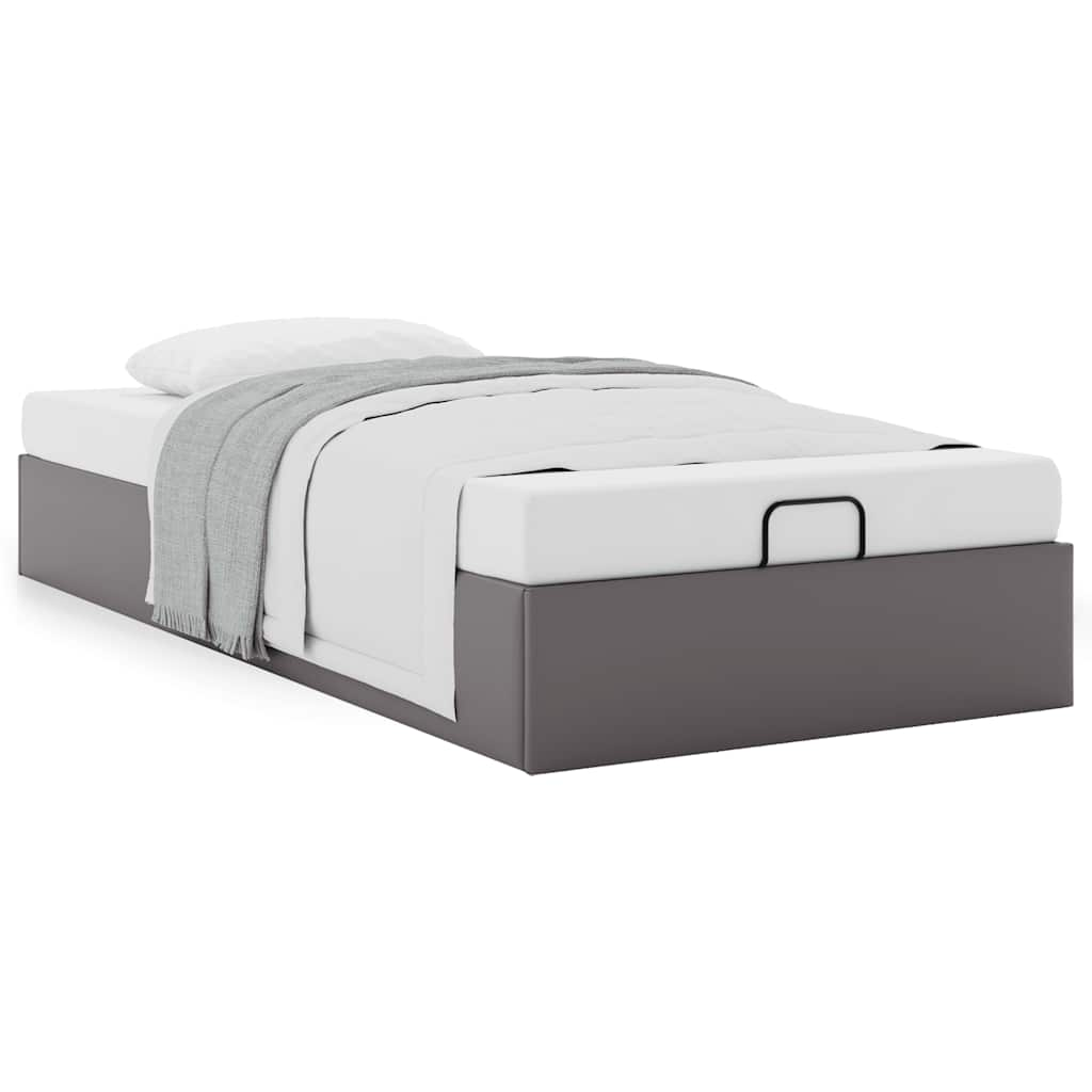 vidaXL Estructura de cama otomana sin colchón gris 80x200 cm