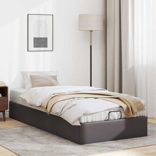 vidaXL Estructura de cama otomana sin colchón gris 80x200 cm