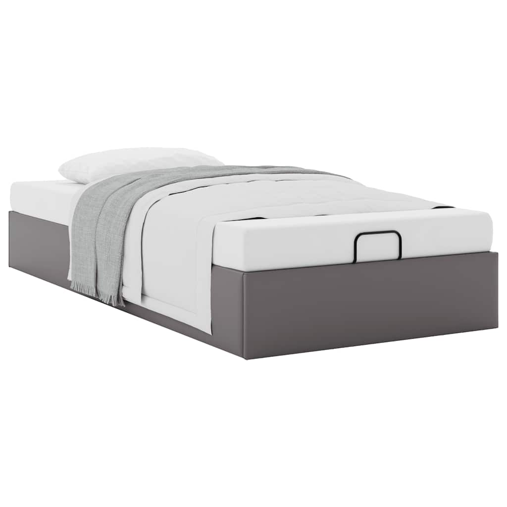 vidaXL Estructura de cama otomana sin colchón gris 90x190 cm