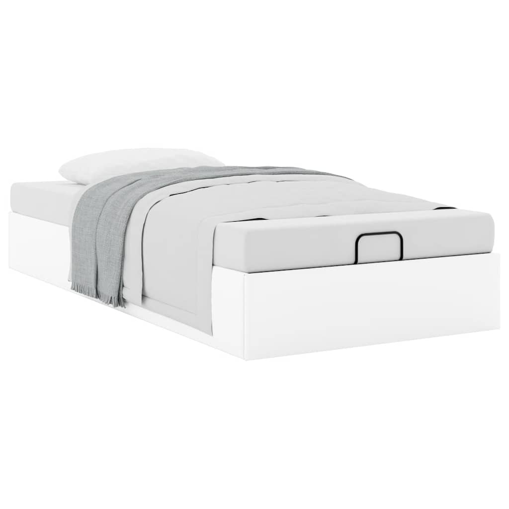 vidaXL Estructura de cama otomana sin colchón blanco 90x200 cm