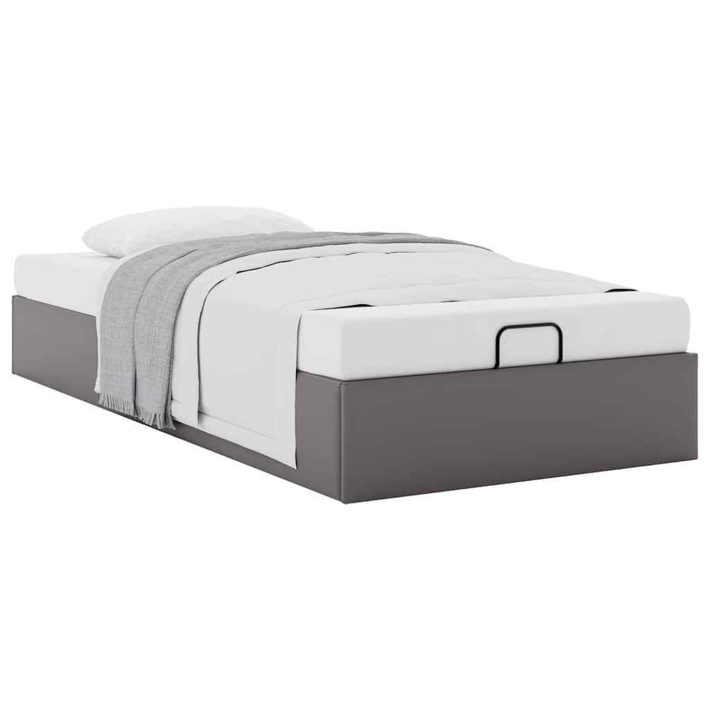 vidaXL Estructura de cama otomana sin colchón gris 90x200 cm