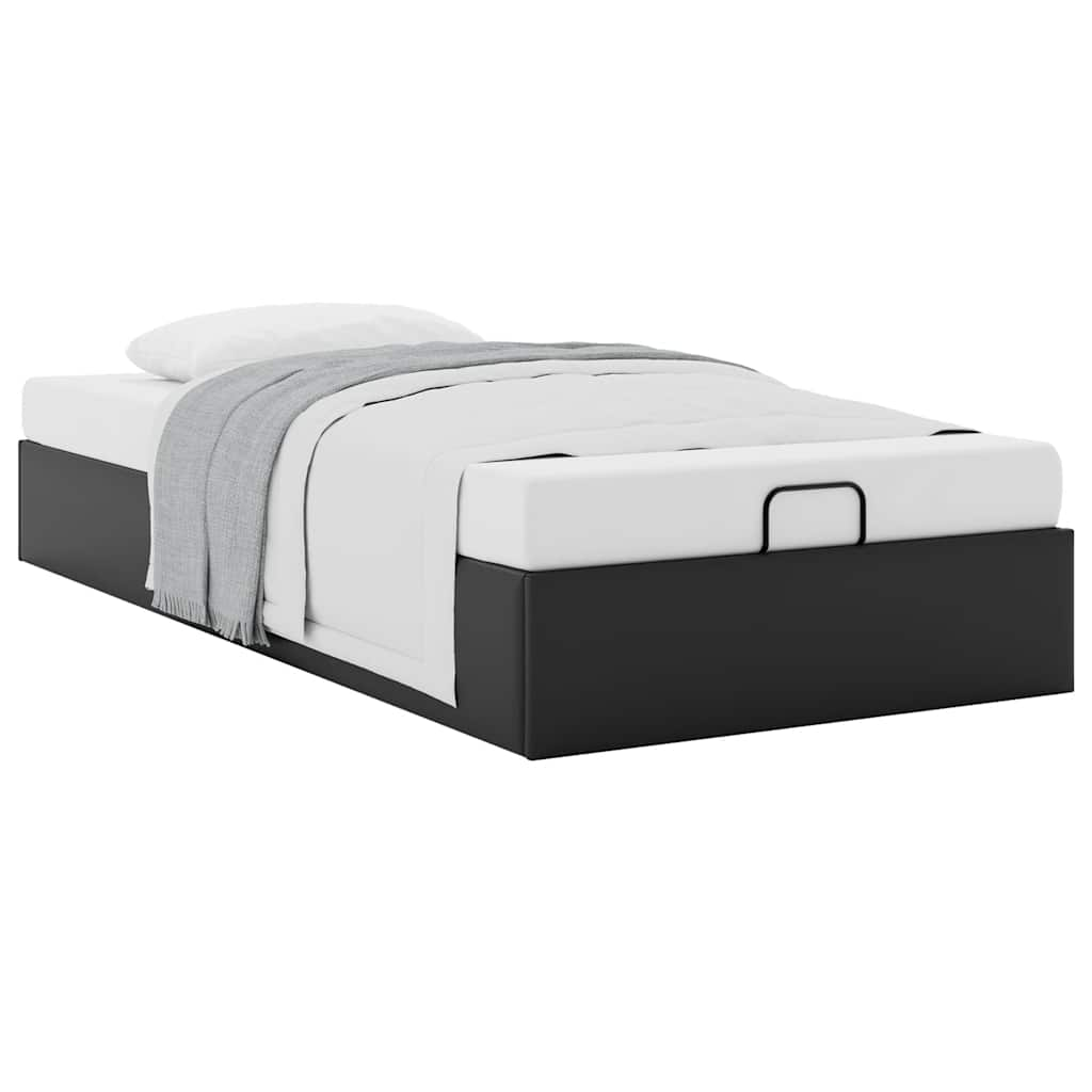 vidaXL Estructura de cama otomana sin colchón negro 100x200 cm