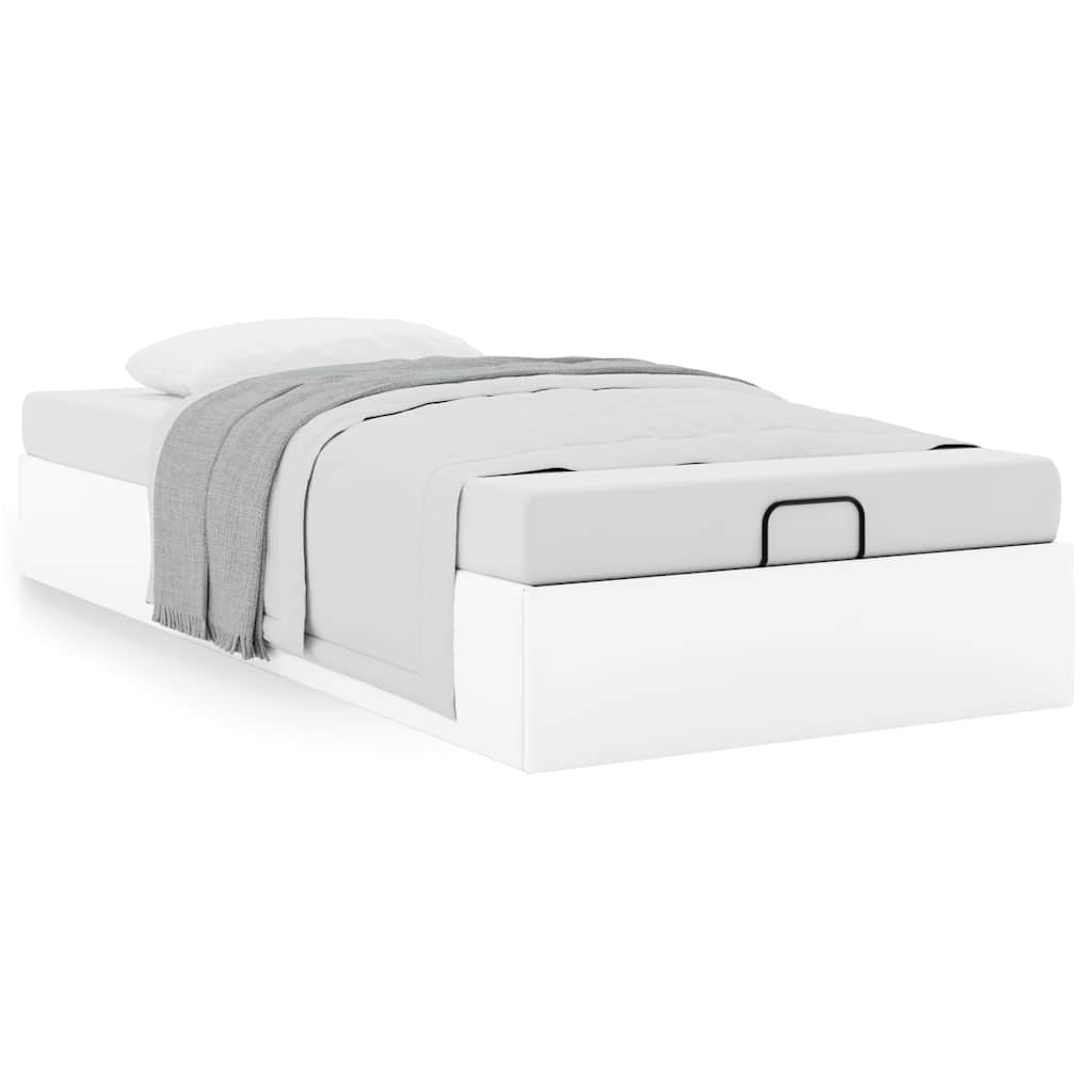 vidaXL Estructura de cama otomana sin colchón blanco 100x200cm