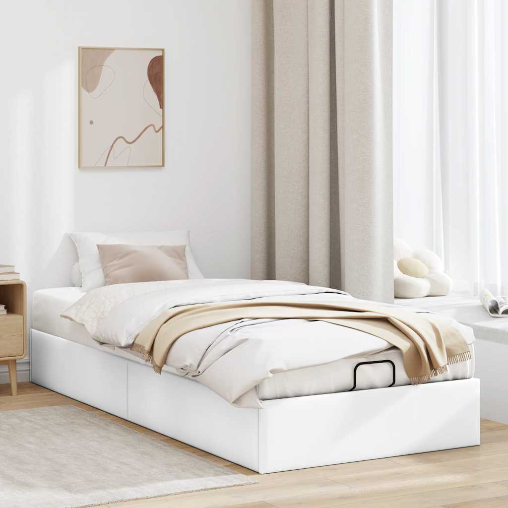 vidaXL Estructura de cama otomana sin colchón blanco 100x200cm