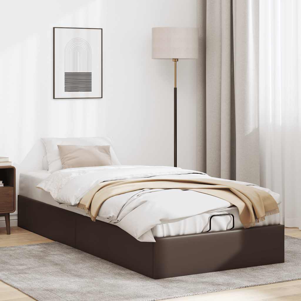 vidaXL Estructura de cama otomana sin colchón marrón 100x200cm