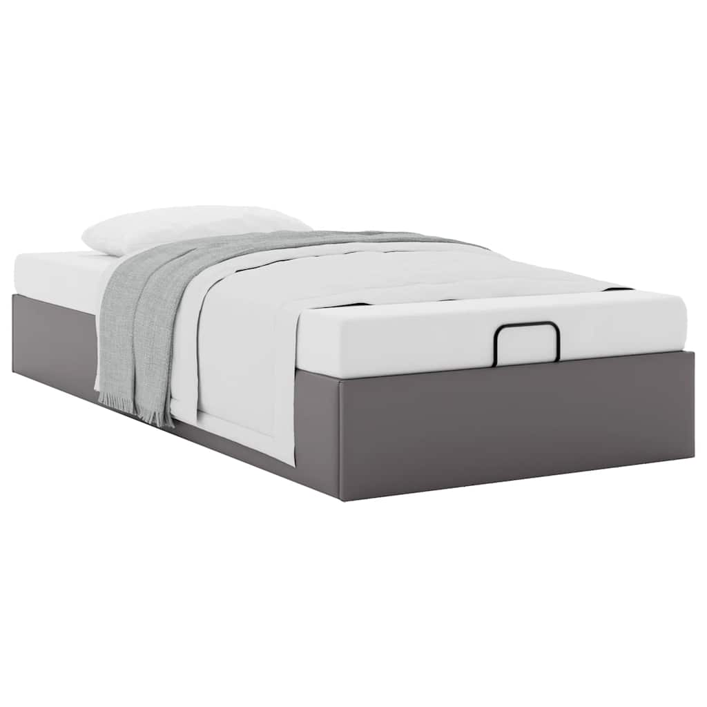 vidaXL Estructura de cama otomana sin colchón gris 100x200 cm