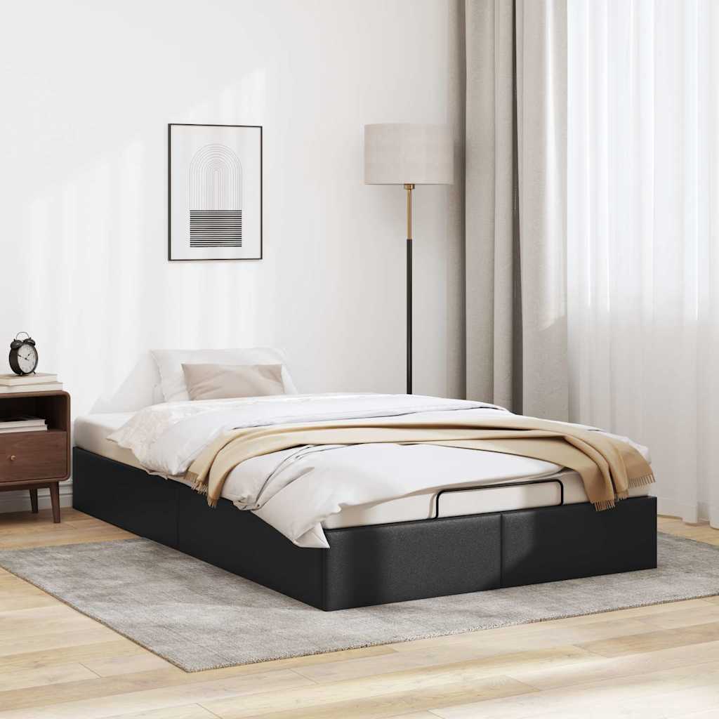 vidaXL Estructura cama otomana sin colchón negro 120x190cm