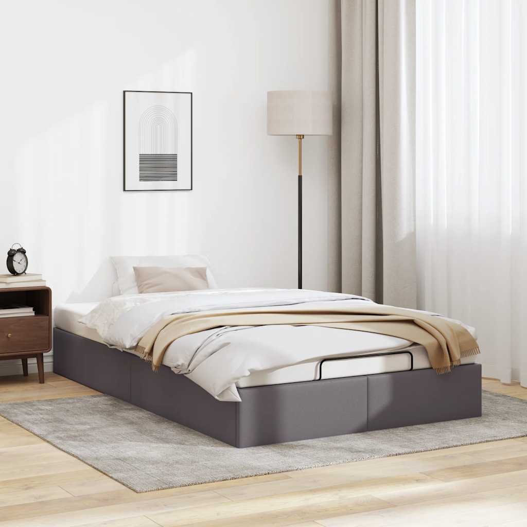 vidaXL Estructura cama otomana sin colchón gris 120x190 cm