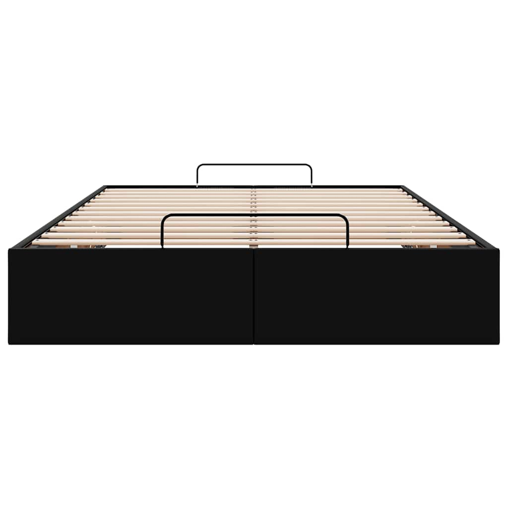 vidaXL Estructura de cama otomana sin colchón negro 120x200 cm