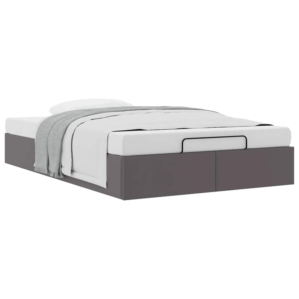 vidaXL Estructura de cama otomana sin colchón gris 120x200 cm