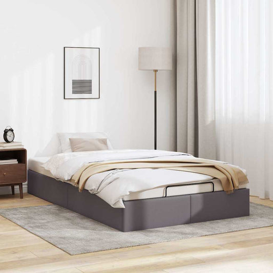 vidaXL Estructura de cama otomana sin colchón gris 120x200 cm