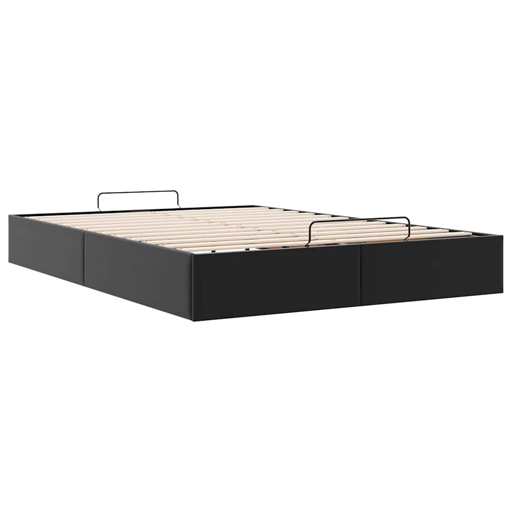 vidaXL Estructura de cama otomana sin colchón negro 140x190 cm