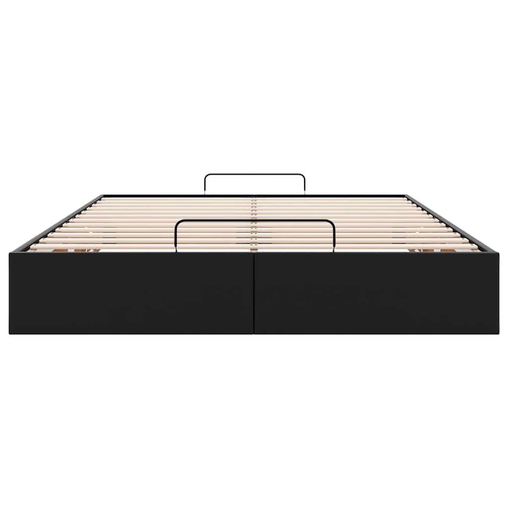 vidaXL Estructura de cama otomana sin colchón negro 140x190 cm