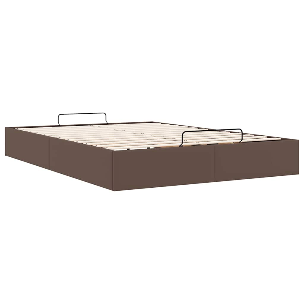 vidaXL Estructura de cama otomana sin colchón marrón 140x190cm