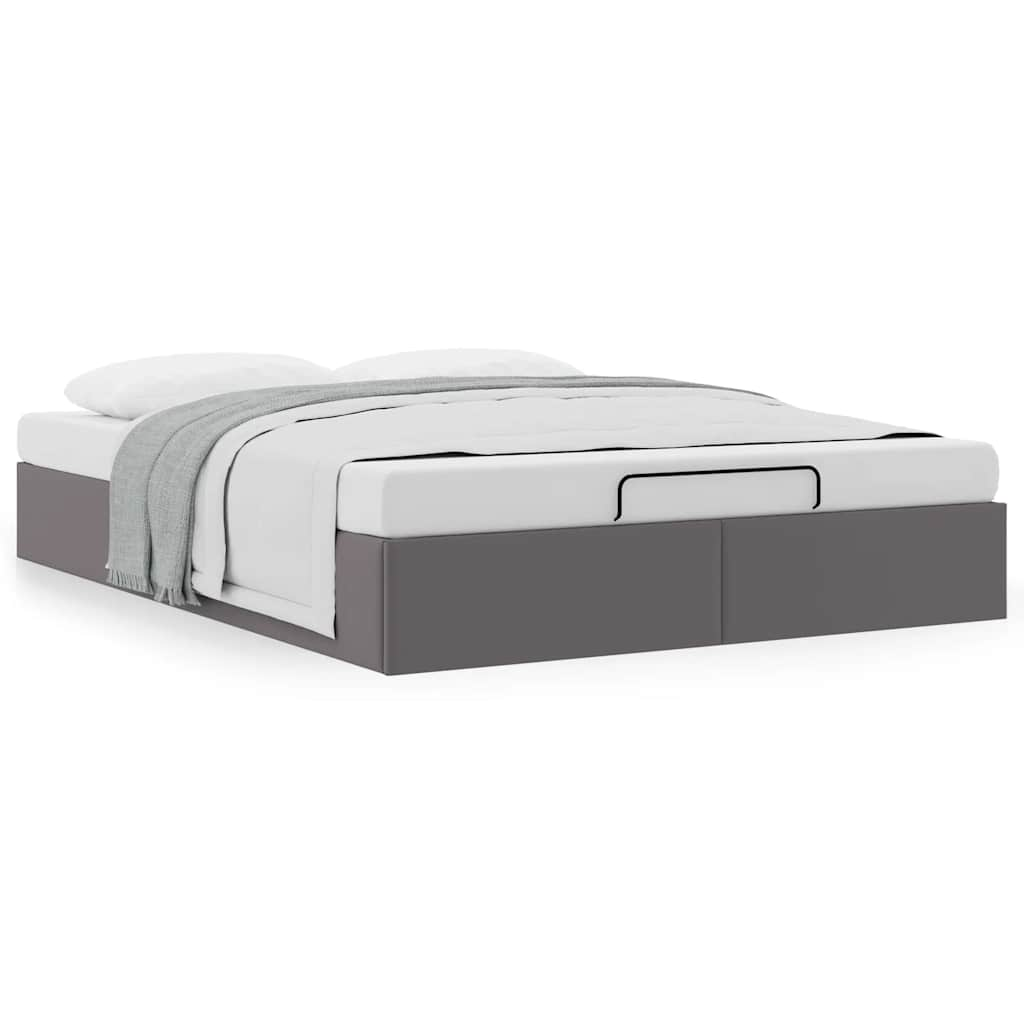 vidaXL Estructura de cama otomana sin colchón gris 140x190 cm