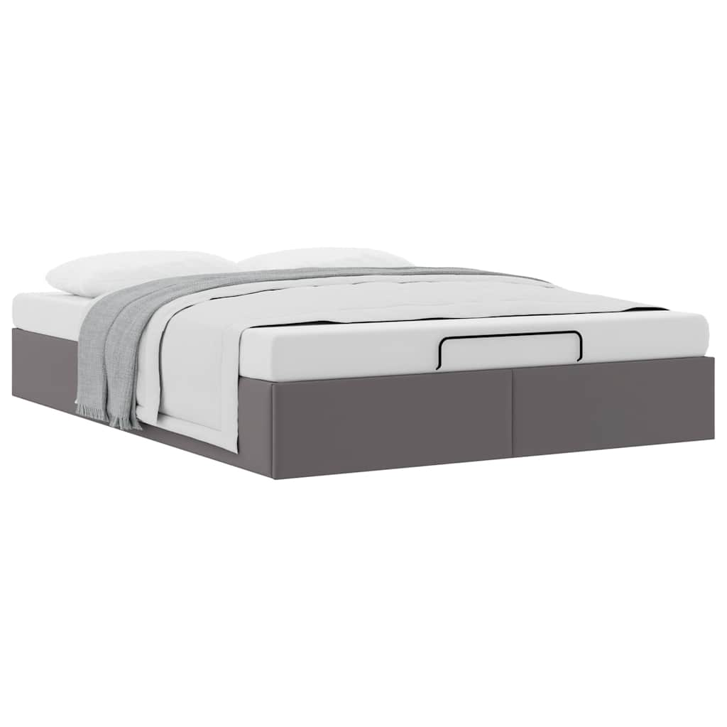 vidaXL Estructura de cama otomana sin colchón gris 140x190 cm