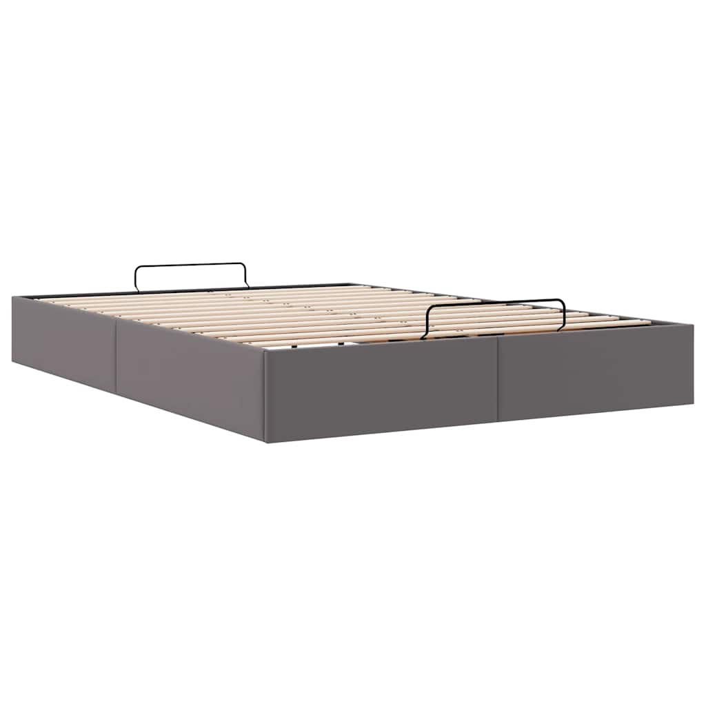 vidaXL Estructura de cama otomana sin colchón gris 140x190 cm