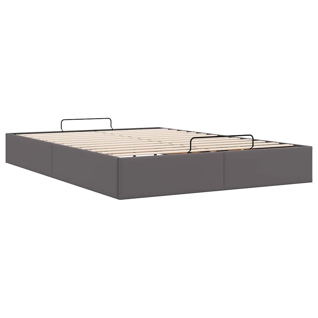 vidaXL Estructura de cama otomana sin colchón gris 140x190 cm