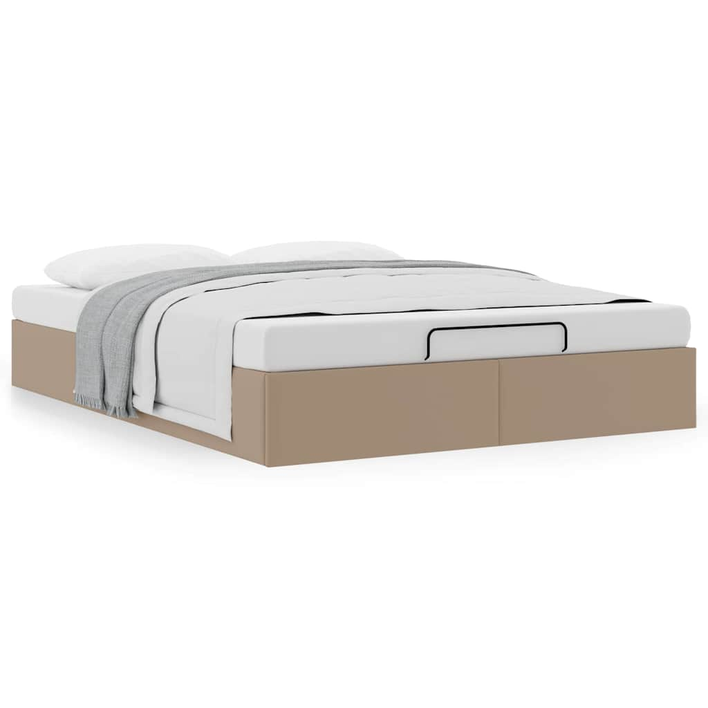 vidaXL Estructura cama otomana sin colchón 140x190 cm cappucino