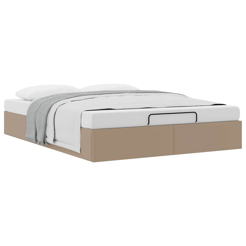 vidaXL Estructura cama otomana sin colchón 140x190 cm cappucino