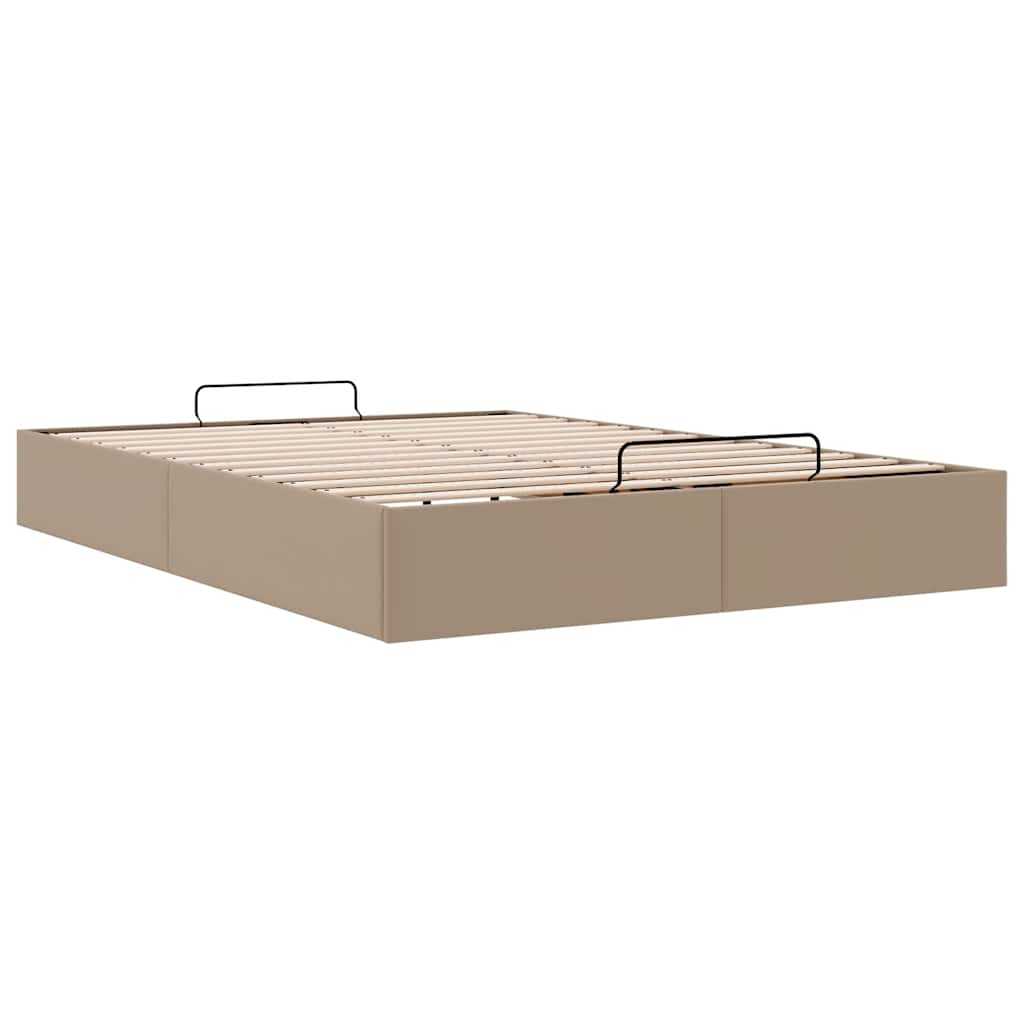 vidaXL Estructura cama otomana sin colchón 140x190 cm cappucino