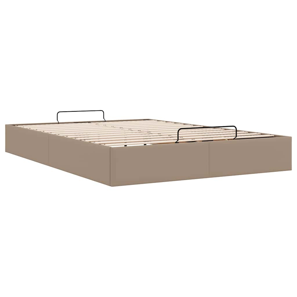 vidaXL Estructura cama otomana sin colchón 140x190 cm cappucino