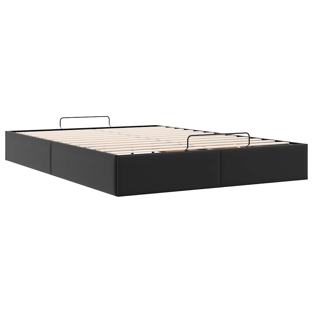 vidaXL Estructura de cama otomana sin colchón negro 140x200 cm