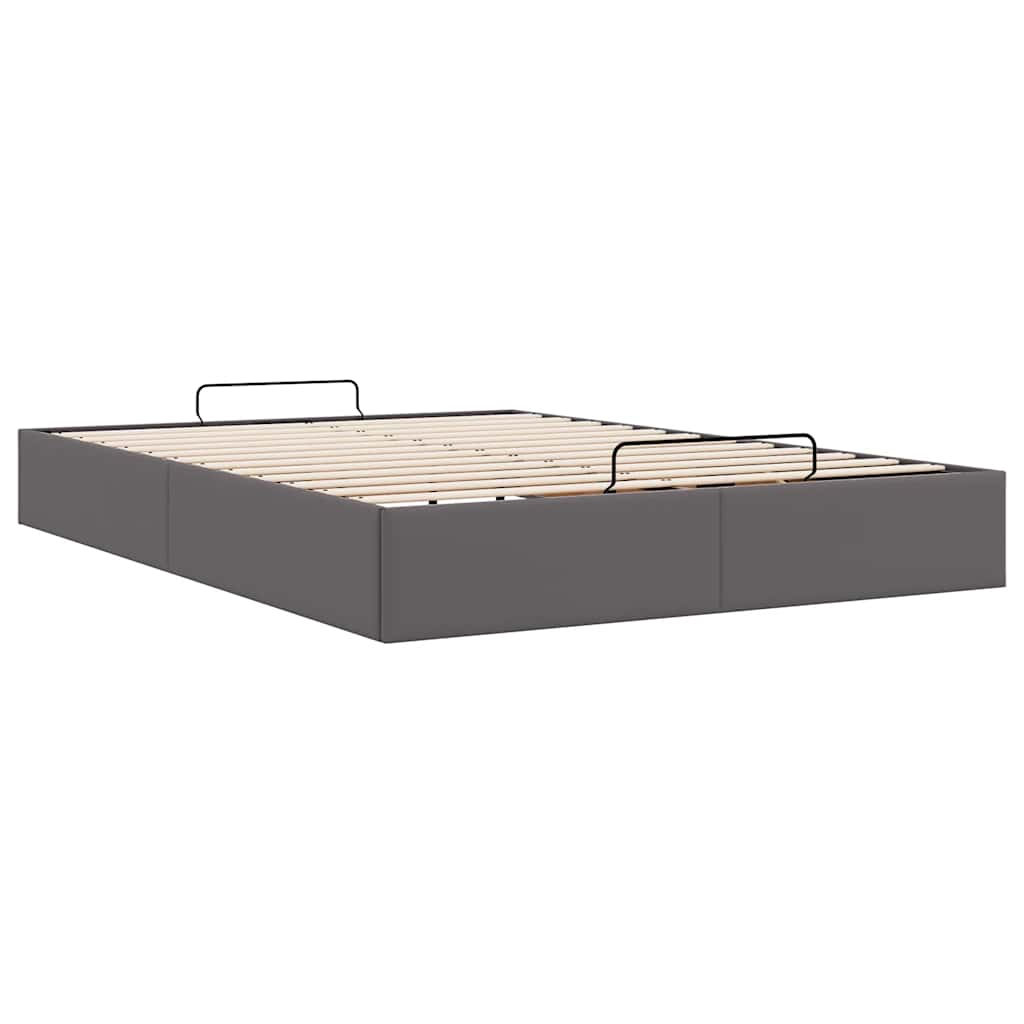 vidaXL Estructura de cama otomana sin colchón gris 140x200 cm