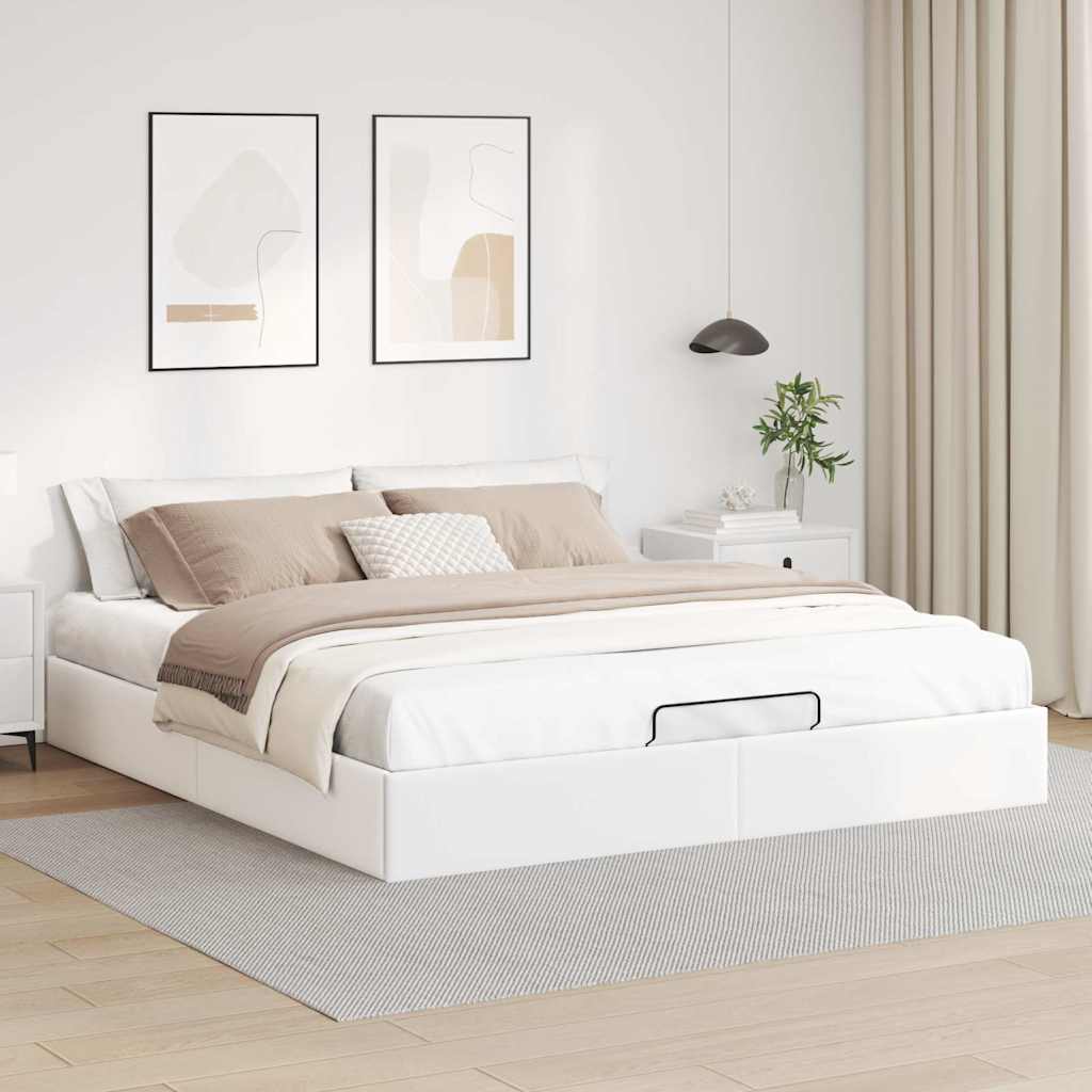 vidaXL Estructura de cama otomana sin colchón blanco 160x200cm