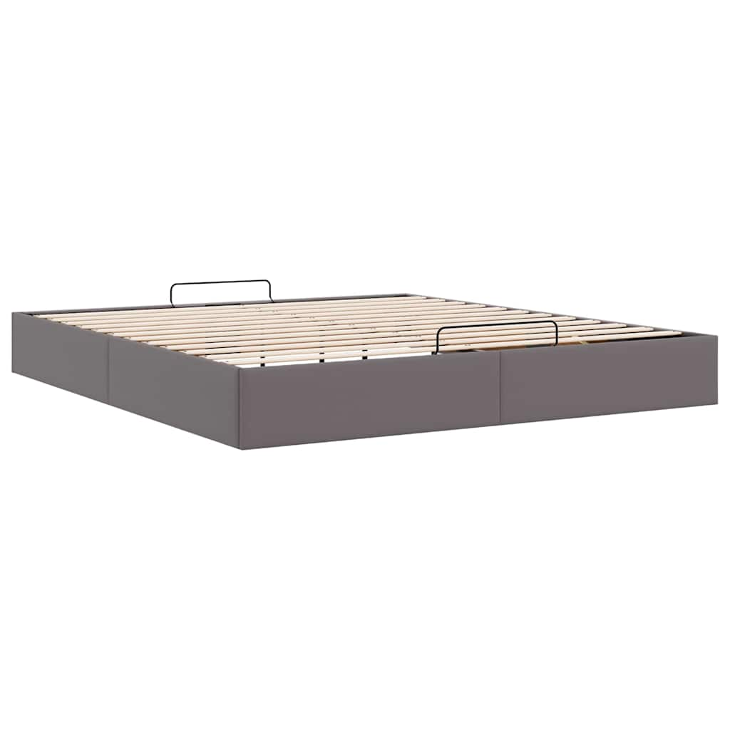 vidaXL Estructura de cama otomana sin colchón gris 160x200 cm