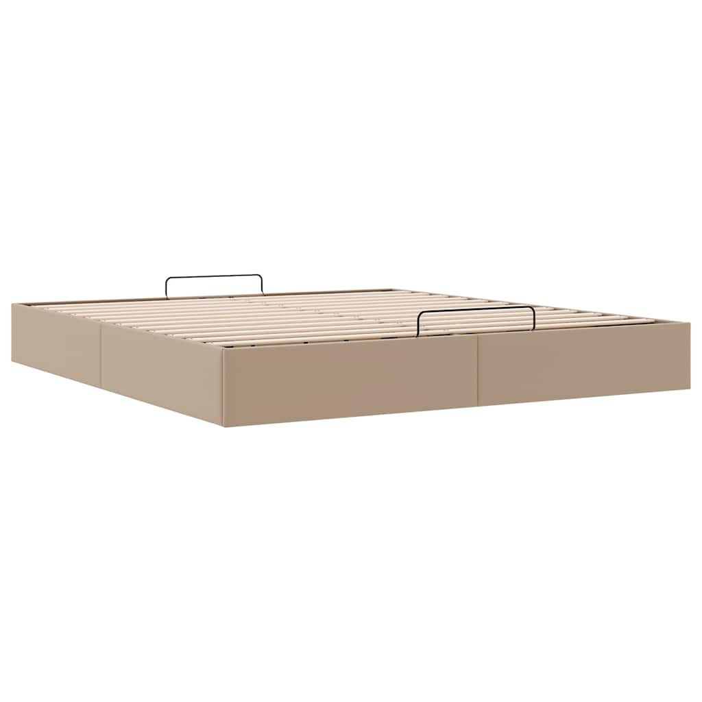 vidaXL Estructura cama otomana sin colchón cappucino 160x200 cm