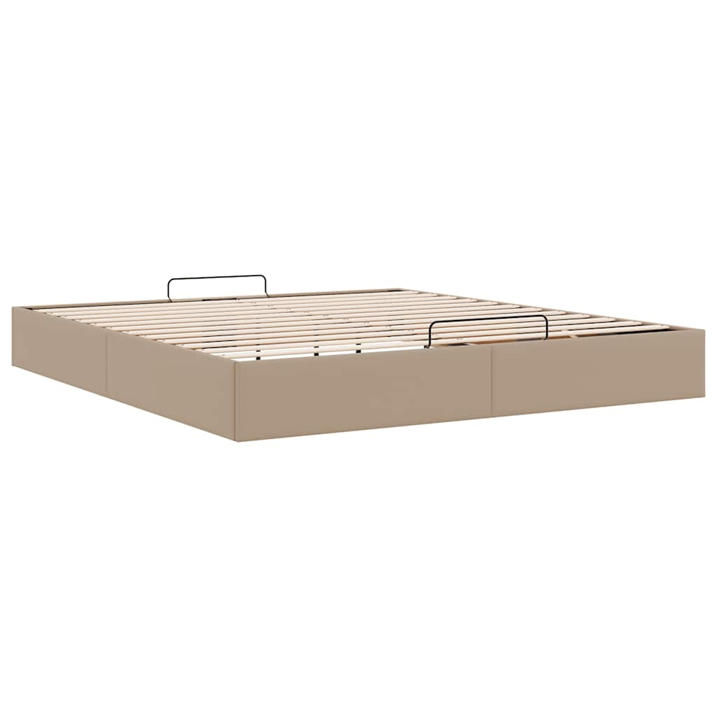 vidaXL Estructura cama otomana sin colchón cappucino 160x200 cm