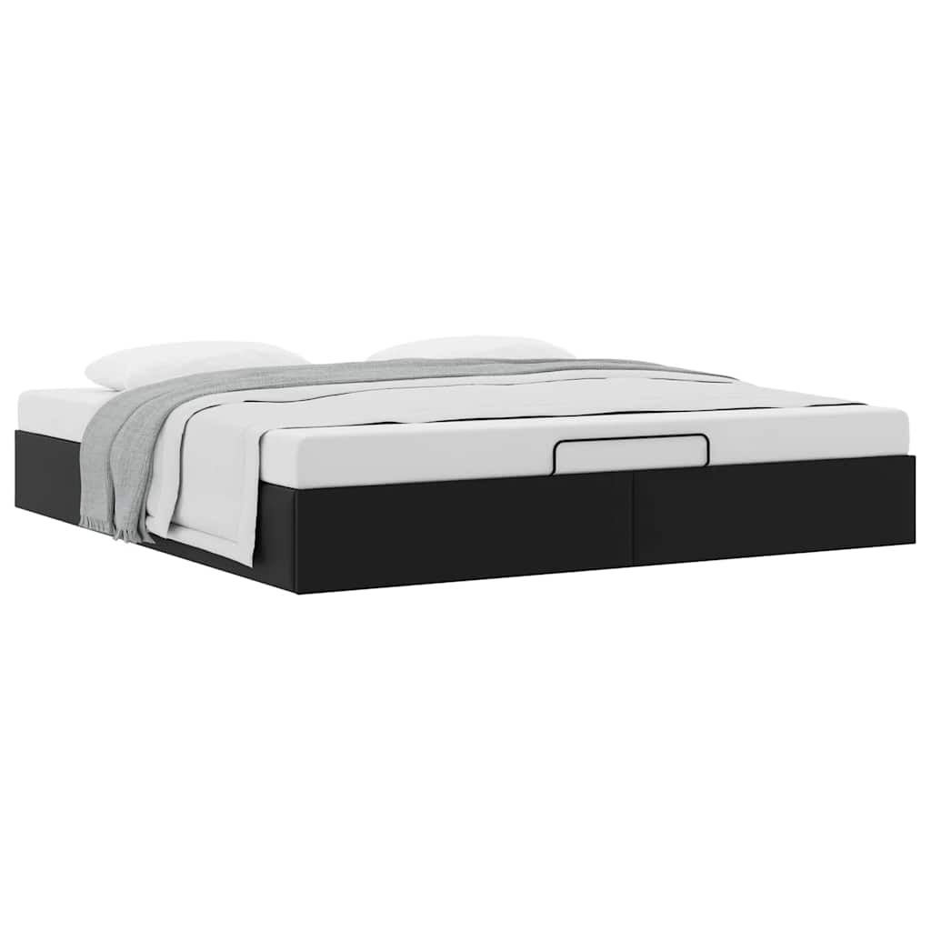 vidaXL Estructura de cama otomana sin colchón negro 180x200 cm